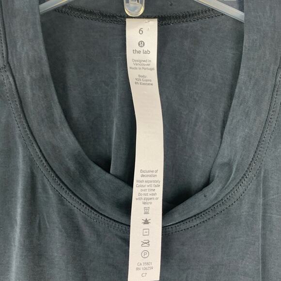 Lululemon women's size 6 the lab black flutter dress athleisure new stretch - Picture 3 of 12